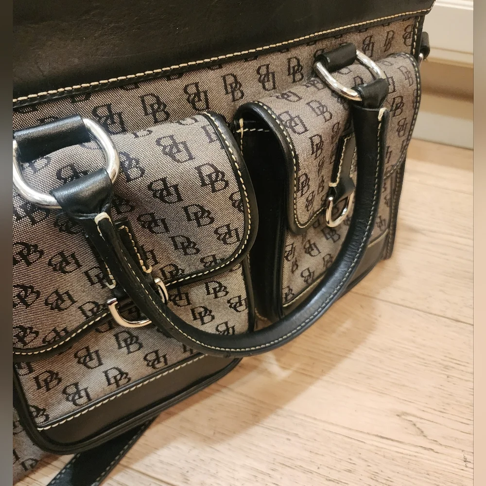 Dooney & Bourke Signature Jacquard Double Pocket Tote